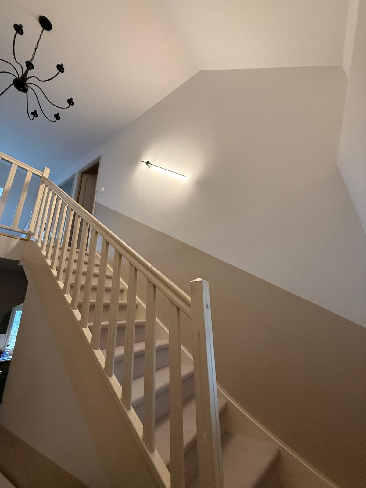 Rénovation escalier bi-ton avec éclairage LED - Bondoufle