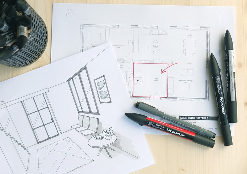 Plans techniques pour travaux de rénovation intérieur